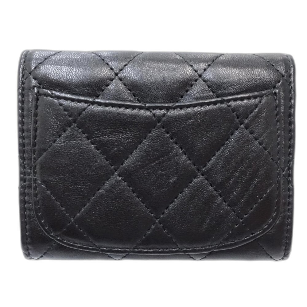 CHANEL Black Lambskin Leather Card Holder - Picture 3 of 10